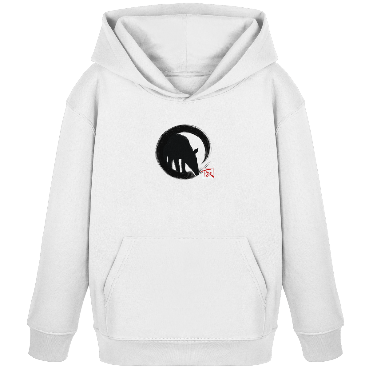 Zen Tapir im japanischen Enso Kreis - Kids Organic Hoodie