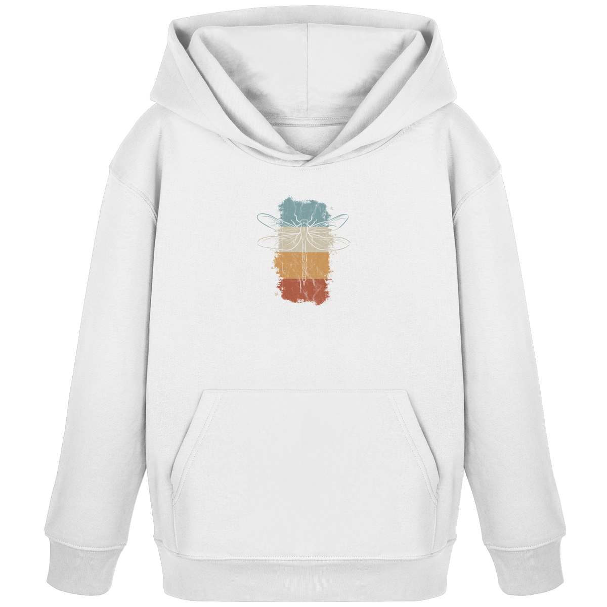 Retro Kunst Libelle | Vintage Dragonfly - Kids Organic Hoodie