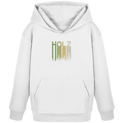 Holz Retro Wald Schriftzug - Kids Organic Hoodie