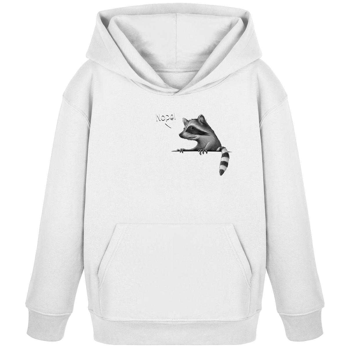Nope! Frecher verwegener Waschbär - Kids Organic Hoodie