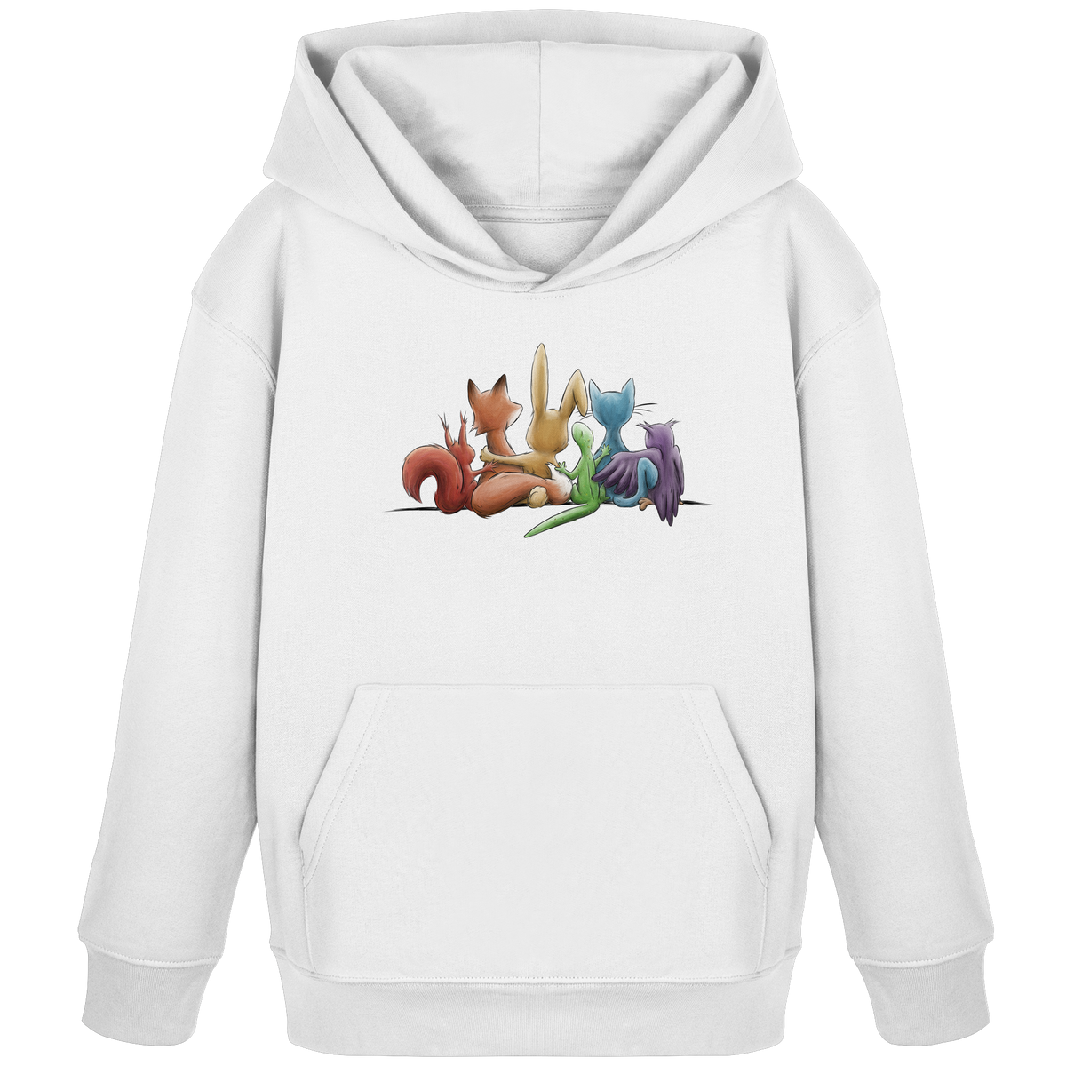 Regenbogen Tiere für Freundschaft, Toleranz und Vielfalt - Kids Organic Hoodie