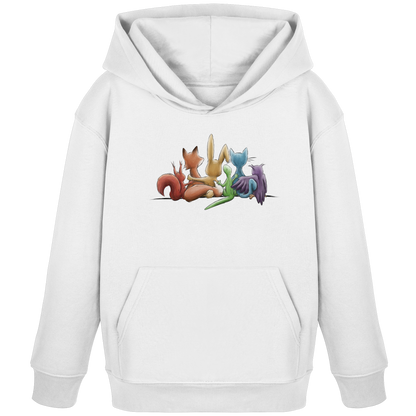 Regenbogen Tiere für Freundschaft, Toleranz und Vielfalt - Kids Organic Hoodie