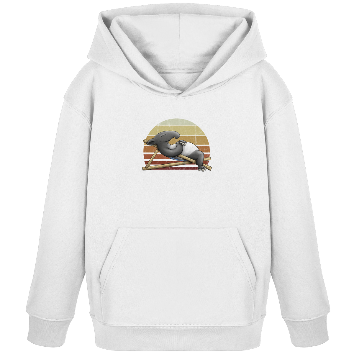 Lässiger Retro Sundown Tapir - Kids Organic Hoodie