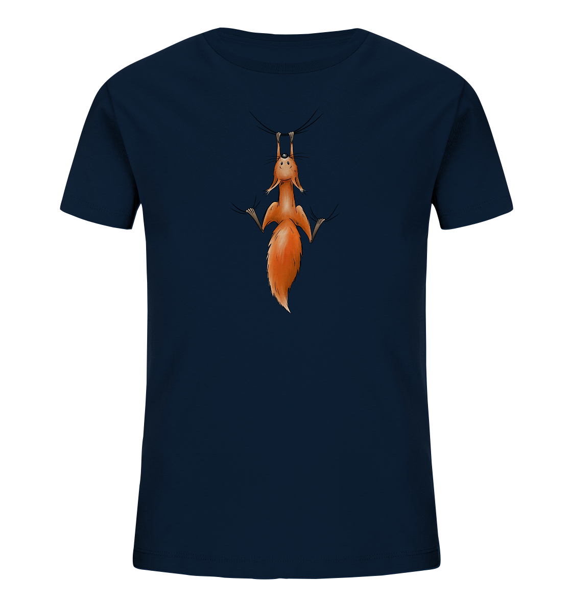 Rotes Eichhörnchen hängt ab - Kids Organic Shirt