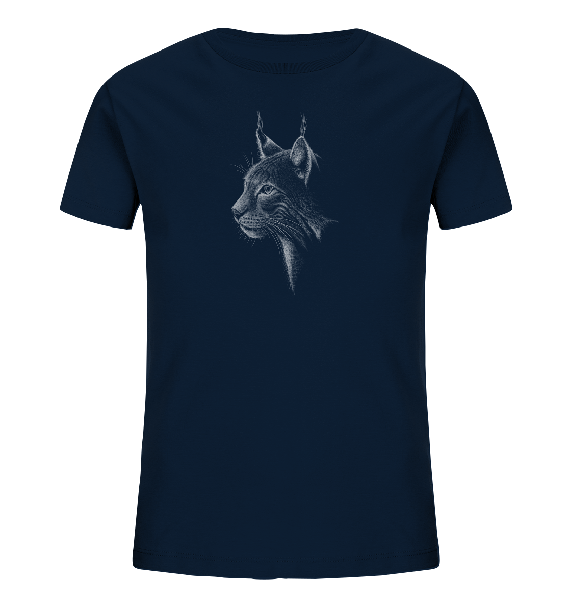 Luchs Kritzelkunst Wildkatze Illustration - Kids Organic Shirt