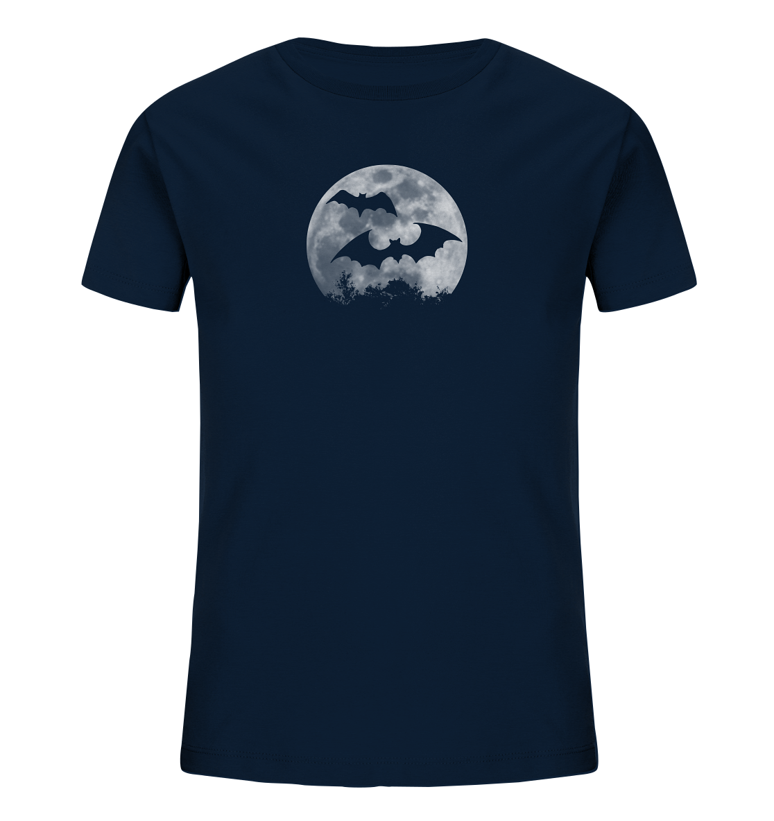Fledermaus Silhouetten bei Vollmond - Kids Organic Shirt