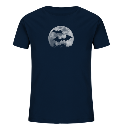 Fledermaus Silhouetten bei Vollmond - Kids Organic Shirt