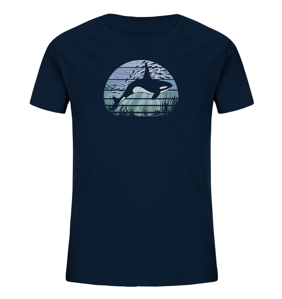 Retro Tiefsee Schwertwal Orca - Kids Organic Shirt
