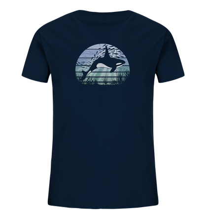 Retro Tiefsee Schwertwal Orca - Kids Organic Shirt