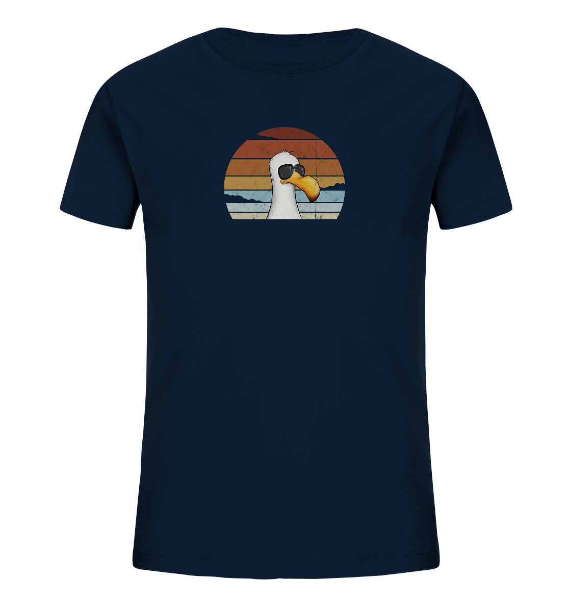 Cool lässige Retro Möwe - Kids Organic Shirt