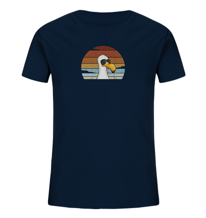 Cool lässige Retro Möwe - Kids Organic Shirt