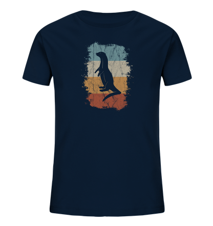 Retro Otter Fischotter Silhouette - Kids Organic Shirt