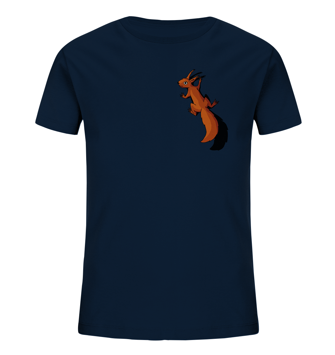 Süßes Eichhörnchen klettert - Kids Organic Shirt