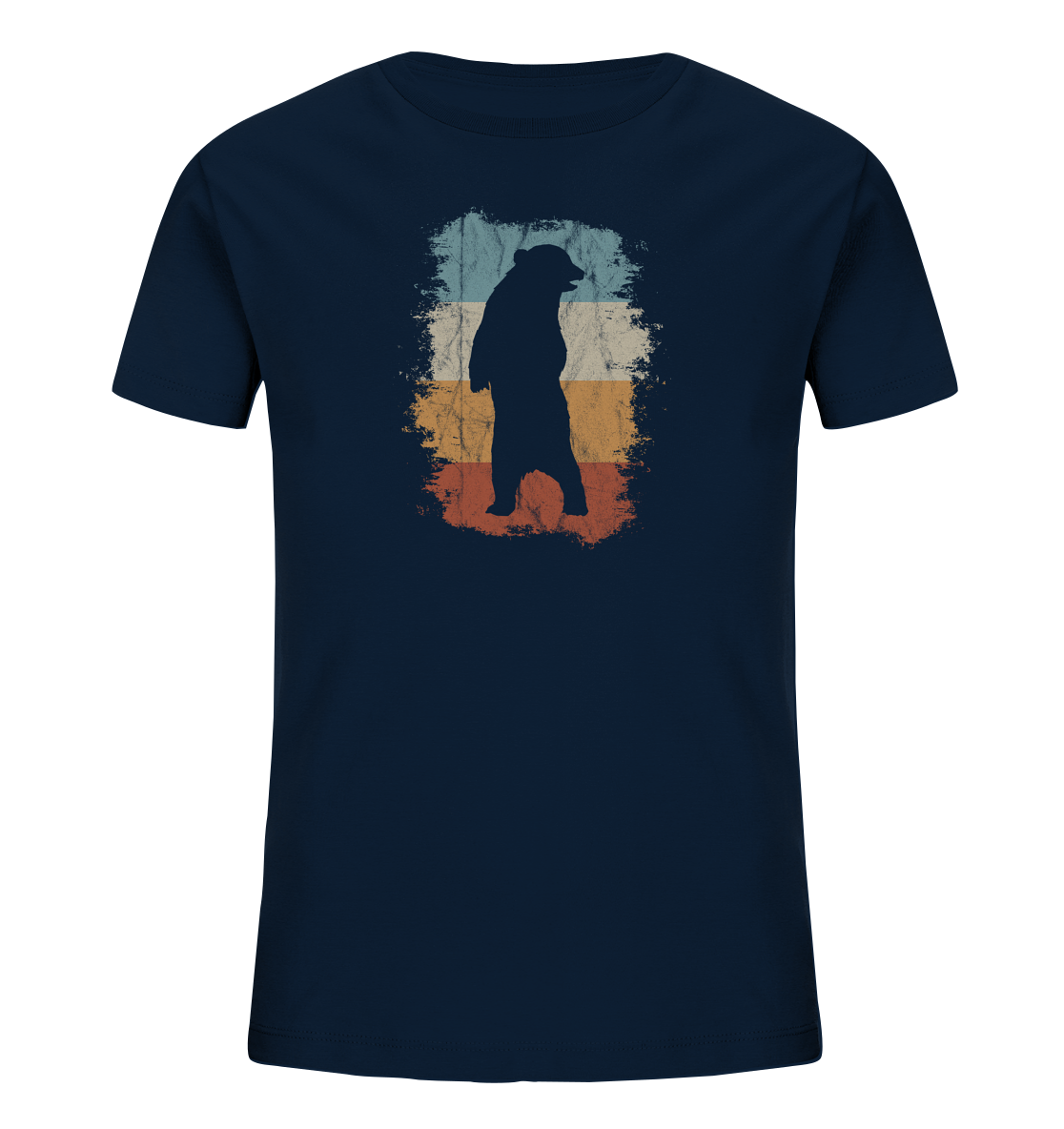 Retro Bären-Silhouette - Kids Organic Shirt