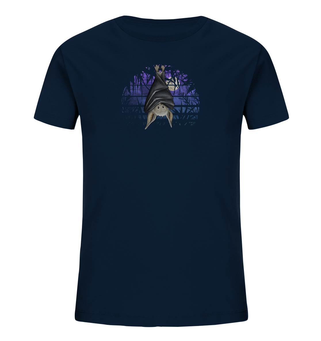 Fledermaus in blauer Nacht - Kids Organic Shirt