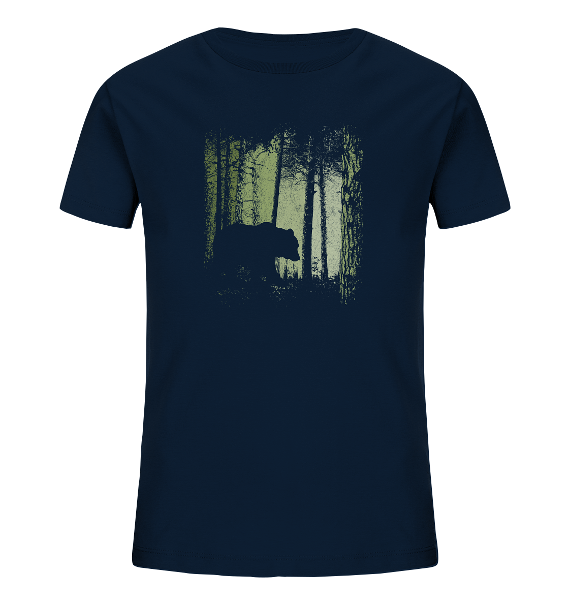 Braunbär im Zwielicht Wald - Kids Organic Shirt