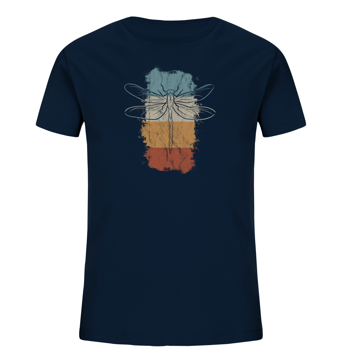 Retro Kunst Libelle | Vintage Dragonfly - Kids Organic Shirt