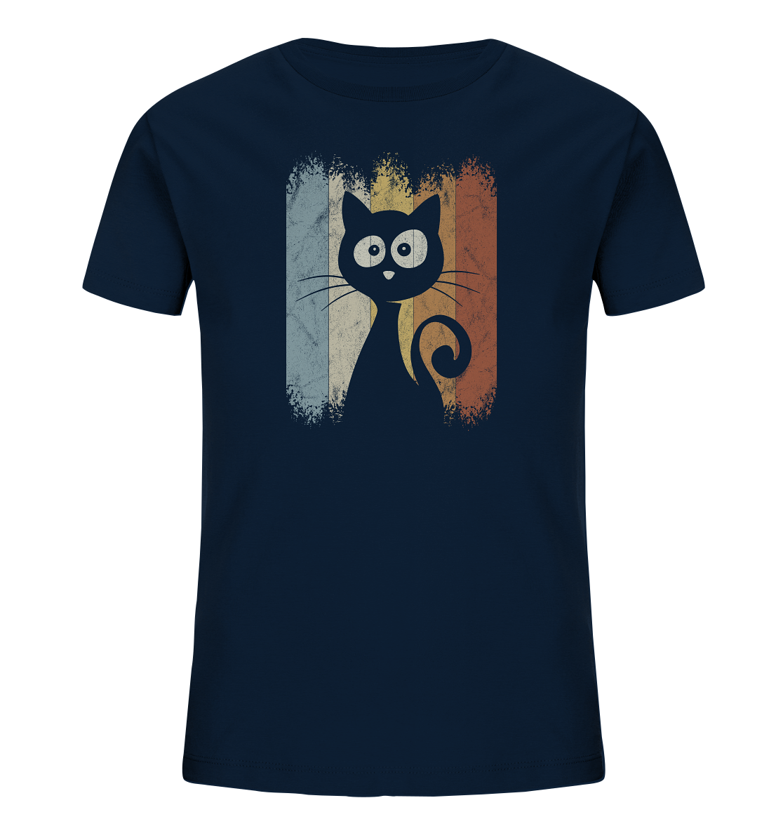Retro Katze Silhouette - Kids Organic Shirt