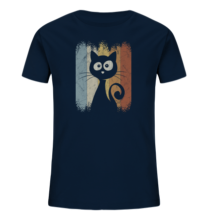 Retro Katze Silhouette - Kids Organic Shirt