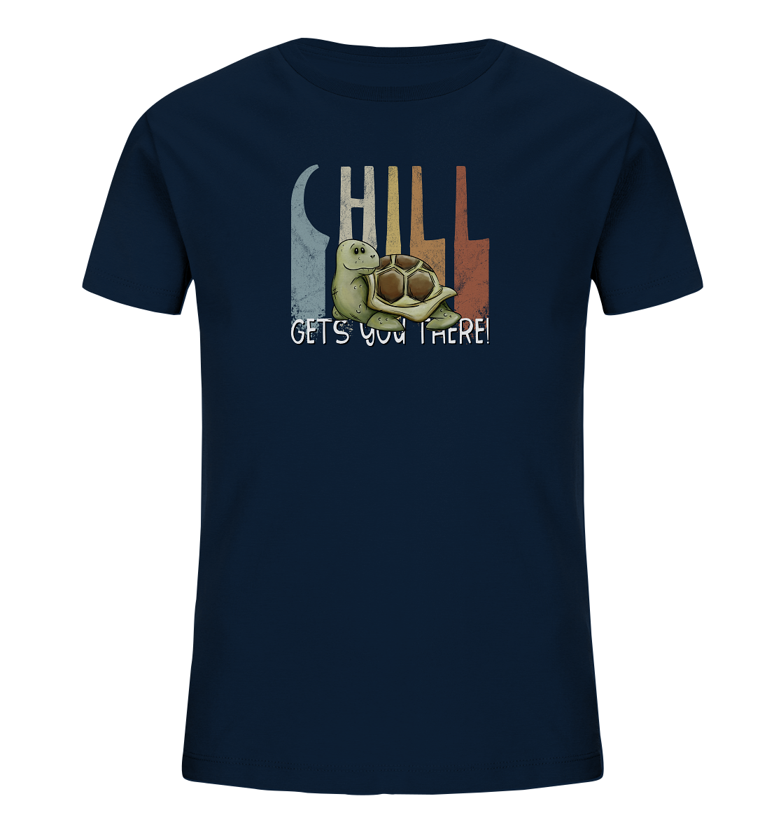 Gechillt gemütliche Schildkröte - Kids Organic Shirt