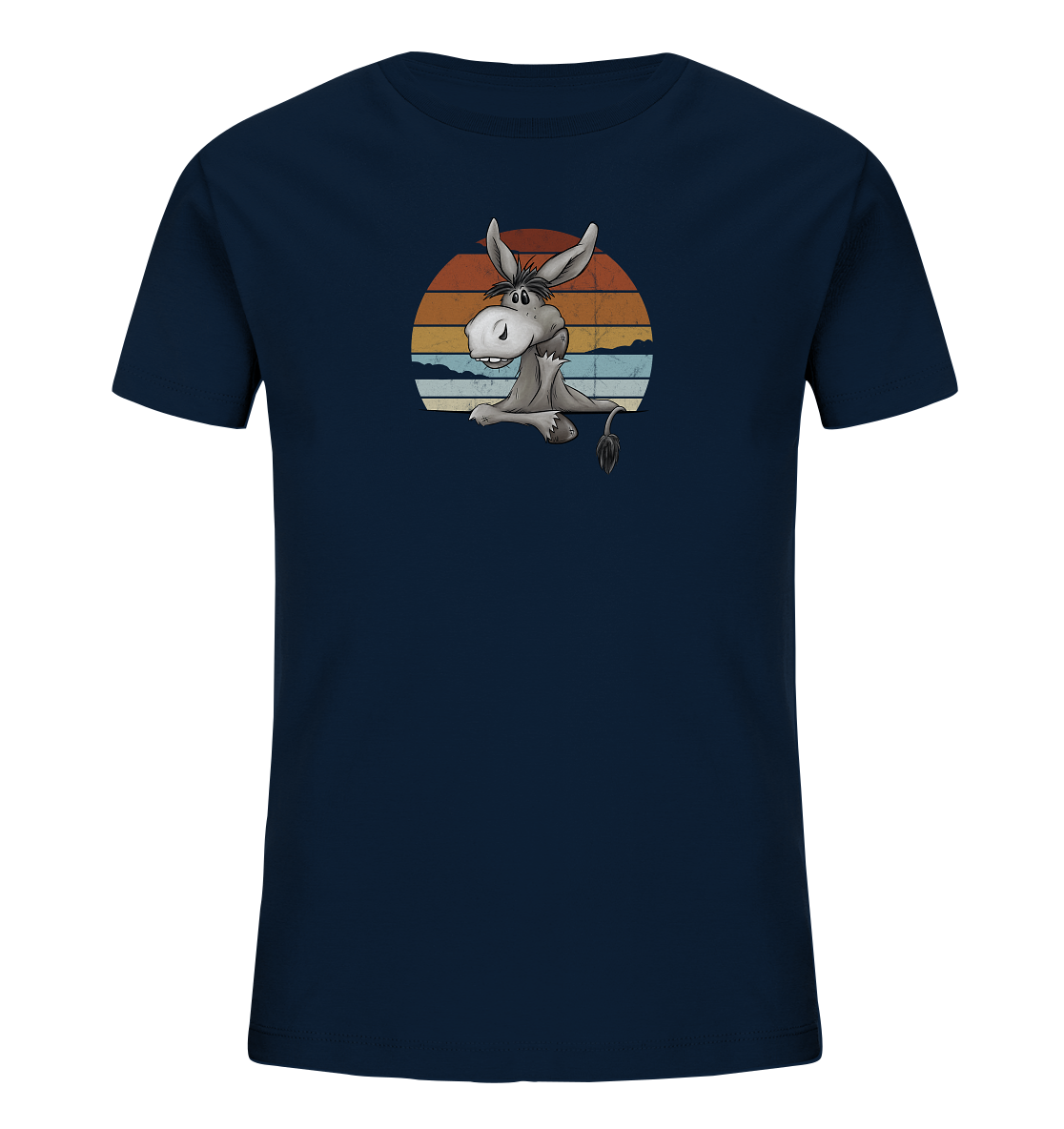 Lässiges Maultier Retro Esel - Kids Organic Shirt