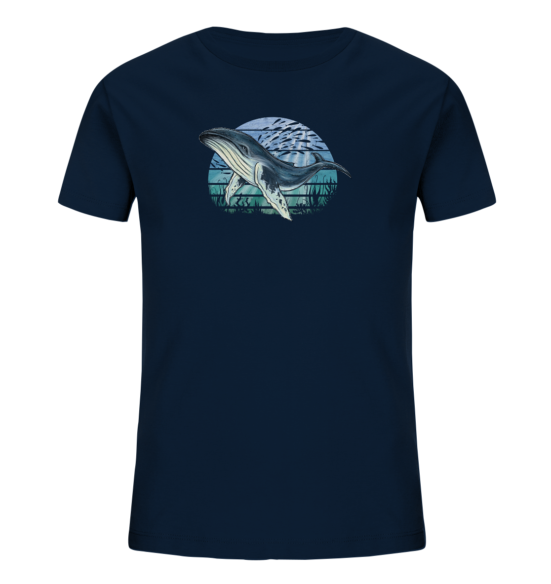 Retro Unterwasser Buckelwal - Kids Organic Shirt