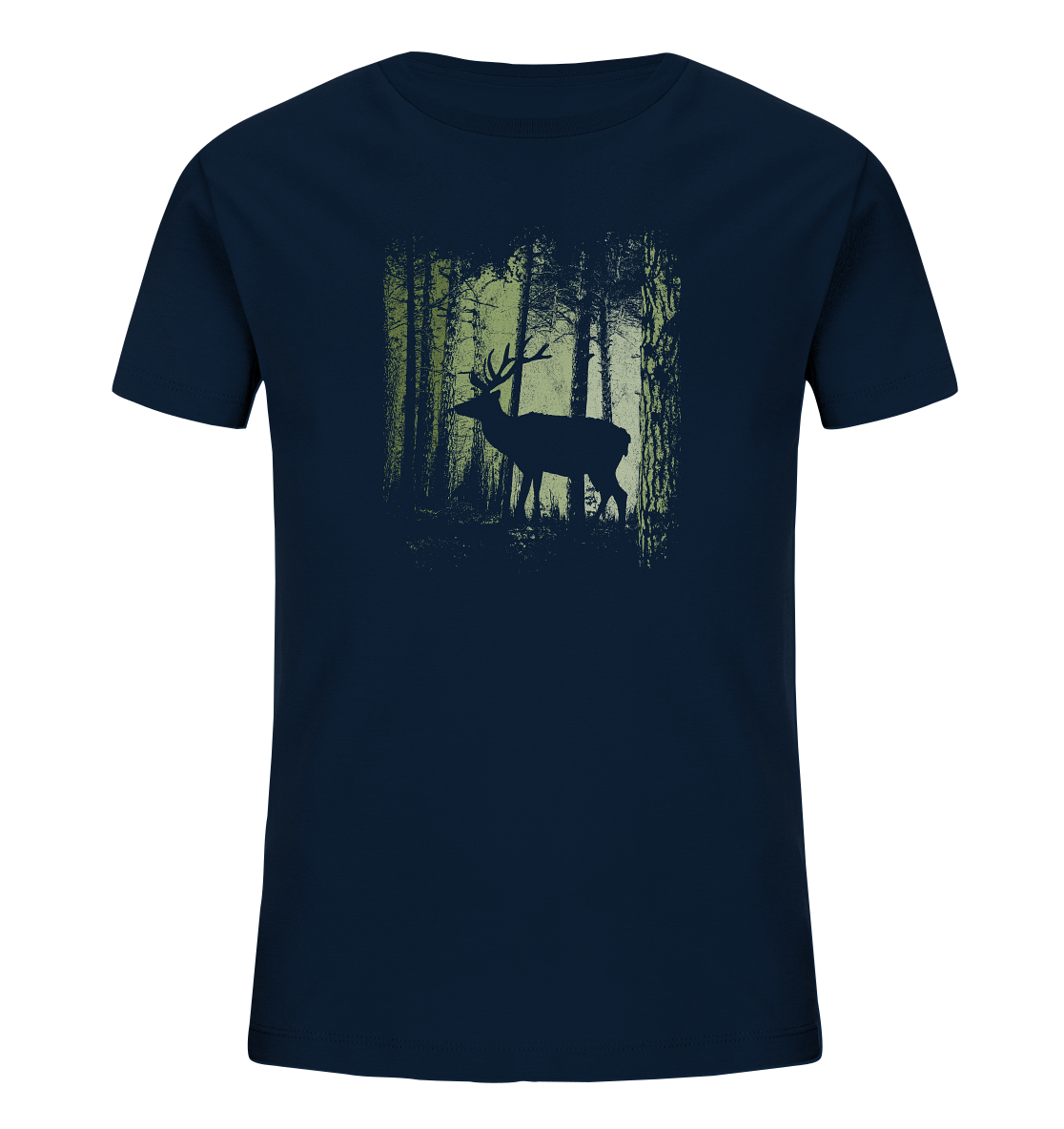 Hirsch im Zwielicht Wald - Kids Organic Shirt