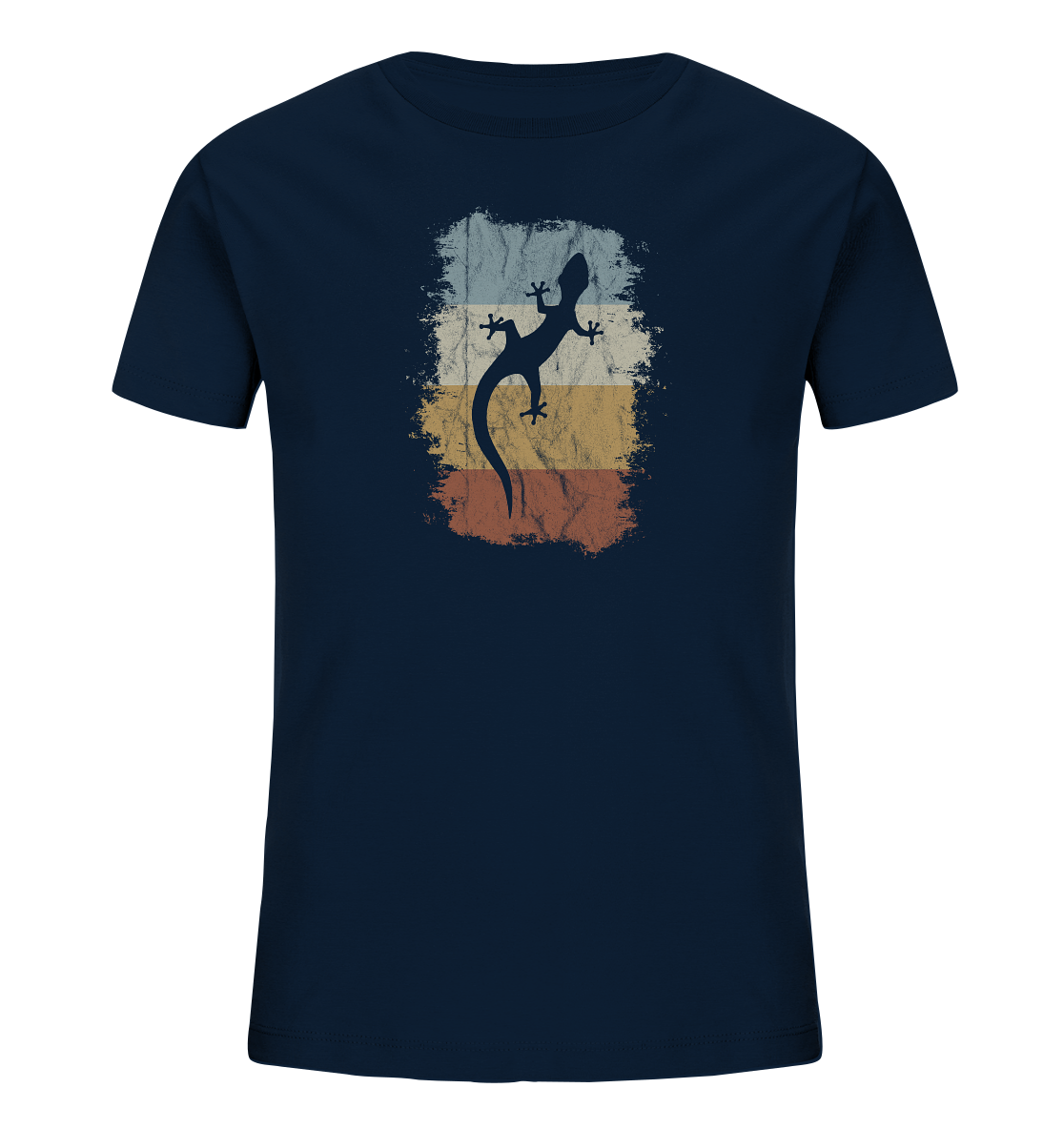 Retro Gecko Salamander Silhouette - Kids Organic Shirt