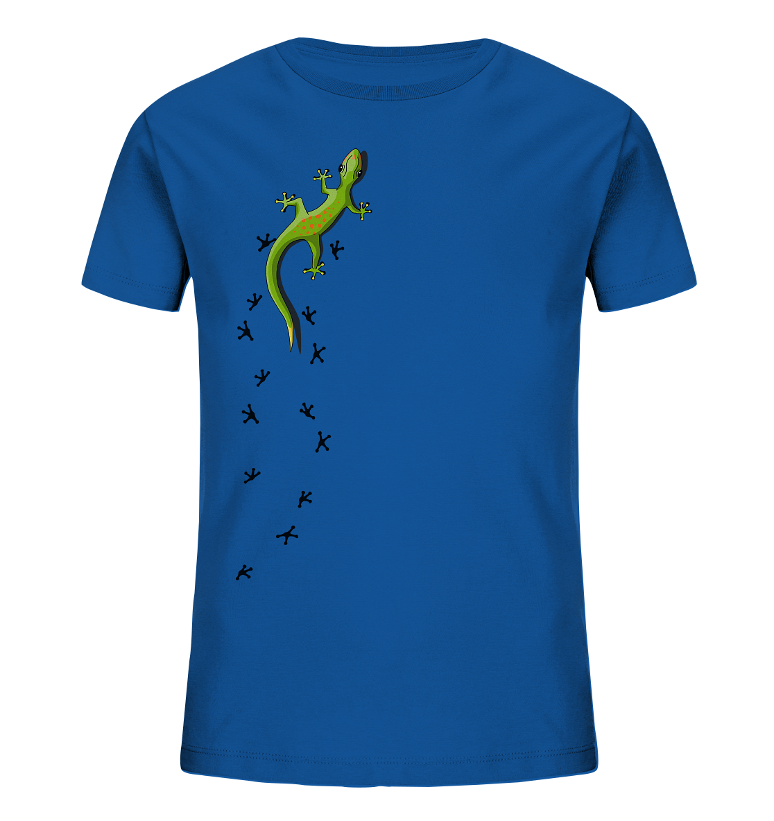 Kletternder Gecko mit Spuren - Kids Organic Shirt