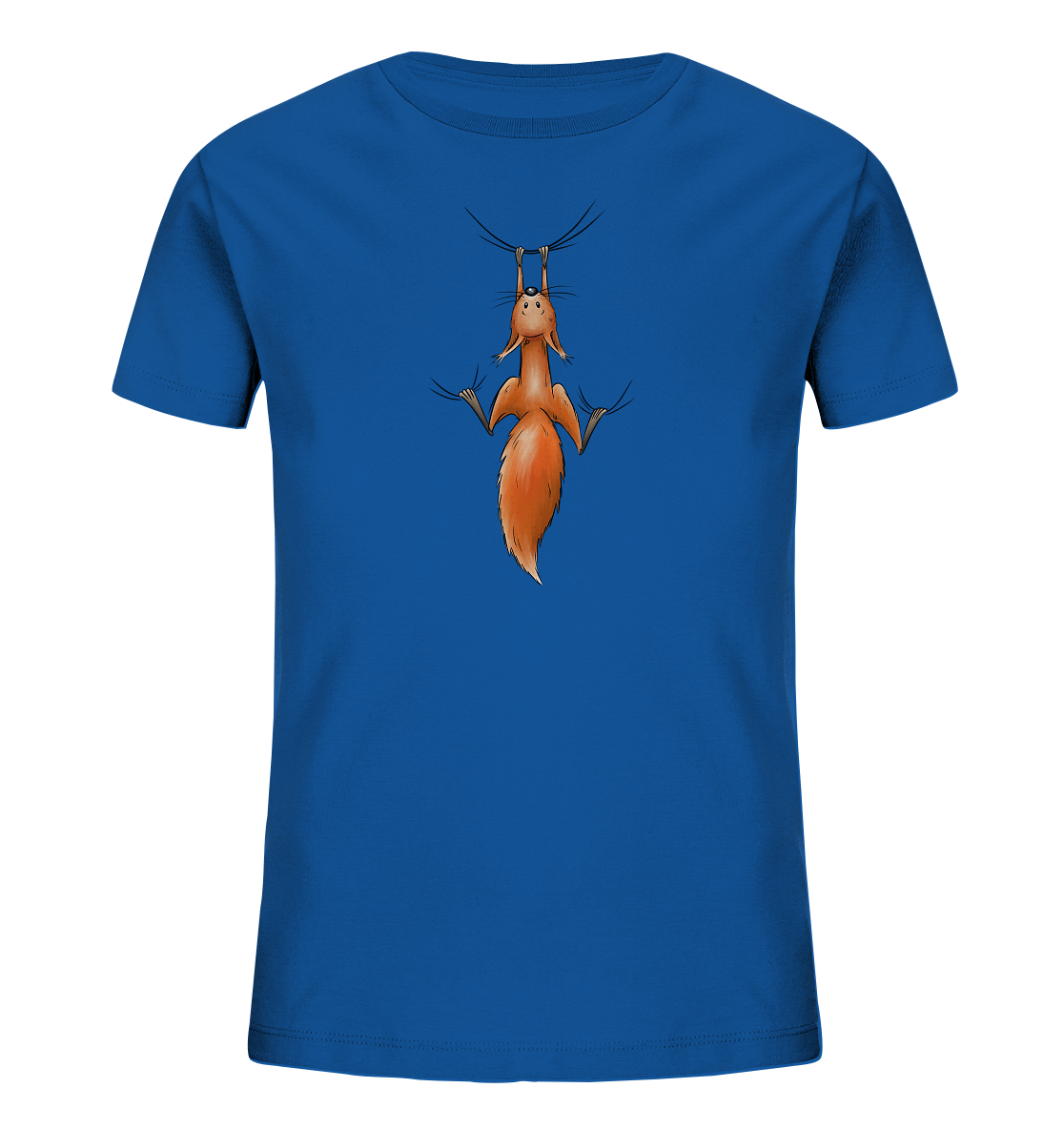 Rotes Eichhörnchen hängt ab - Kids Organic Shirt