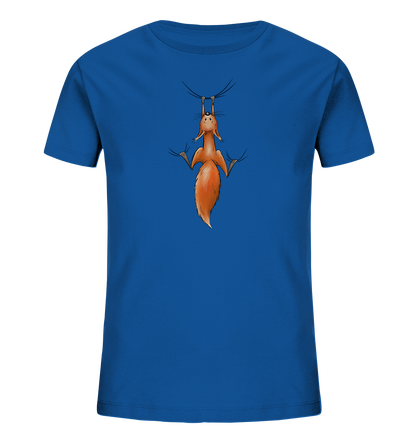 Rotes Eichhörnchen hängt ab - Kids Organic Shirt