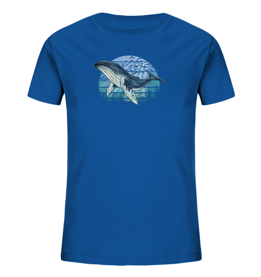 Retro Unterwasser Buckelwal - Kids Organic Shirt