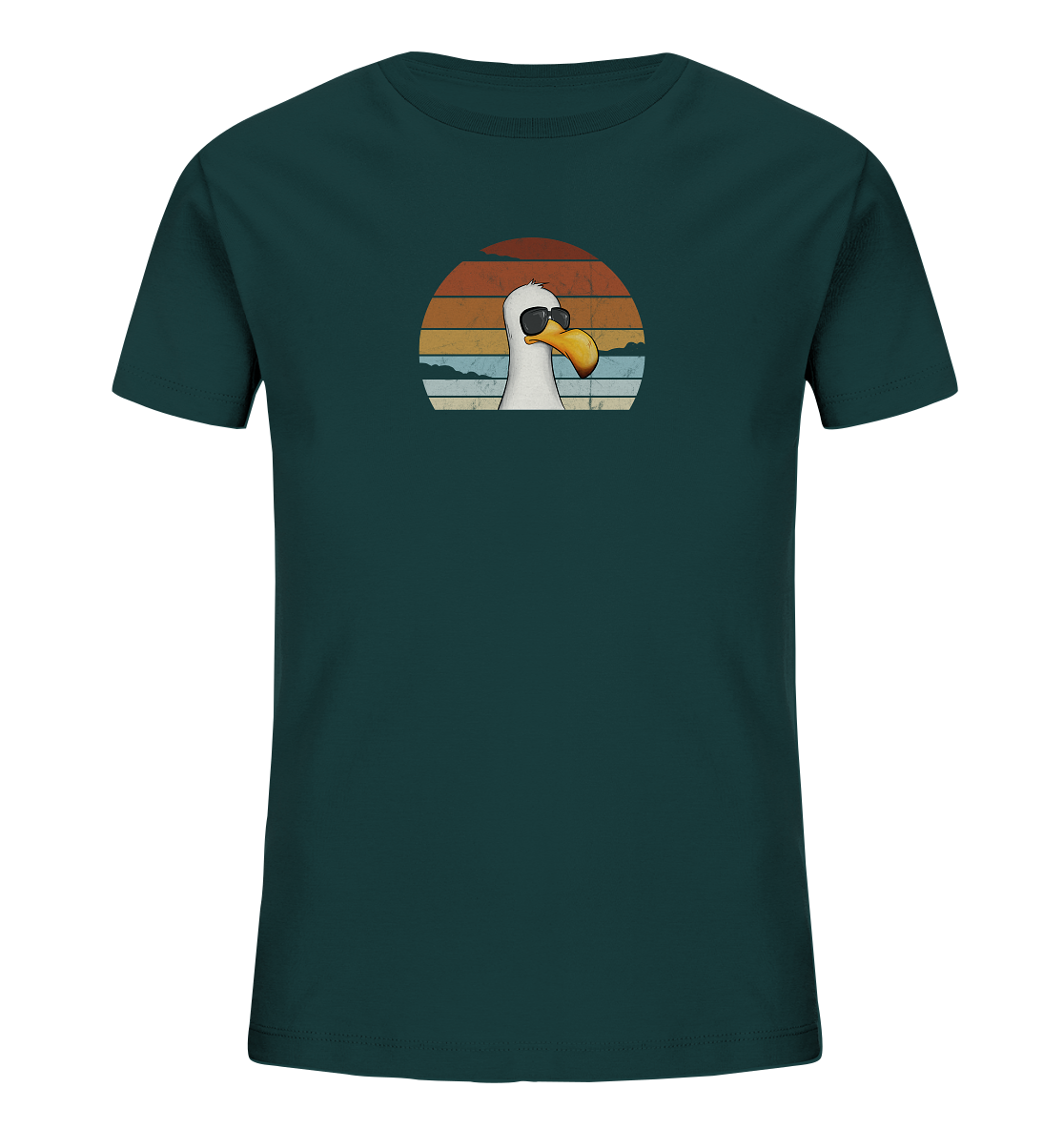 Cool lässige Retro Möwe - Kids Organic Shirt