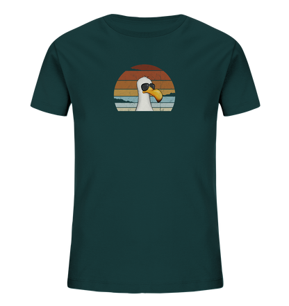 Cool lässige Retro Möwe - Kids Organic Shirt