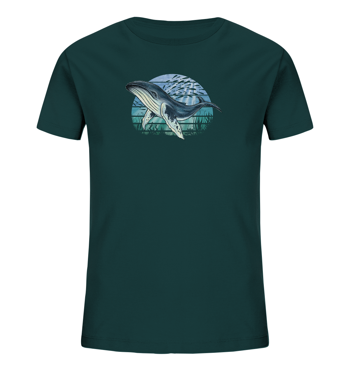 Retro Unterwasser Buckelwal - Kids Organic Shirt