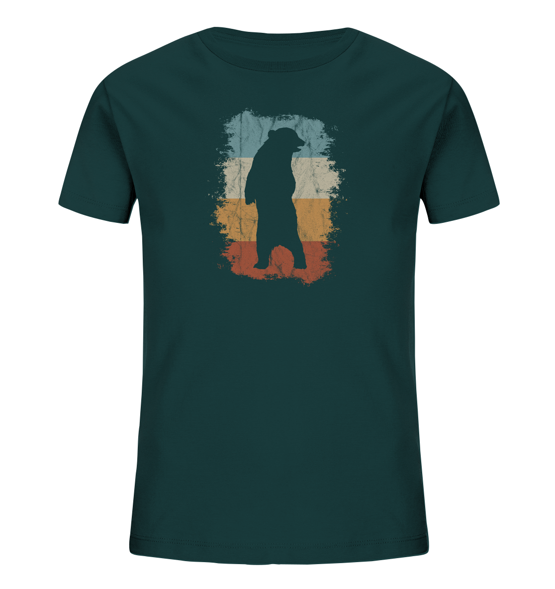 Retro Bären-Silhouette - Kids Organic Shirt