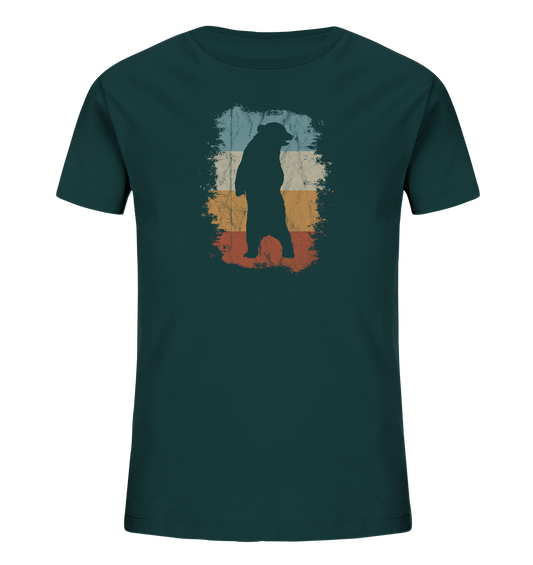 Retro Bären-Silhouette - Kids Organic Shirt