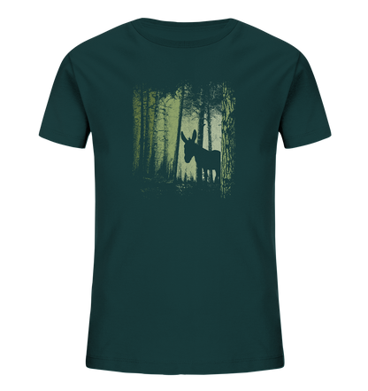 Esel im Zwielicht-Wald - Kids Organic Shirt
