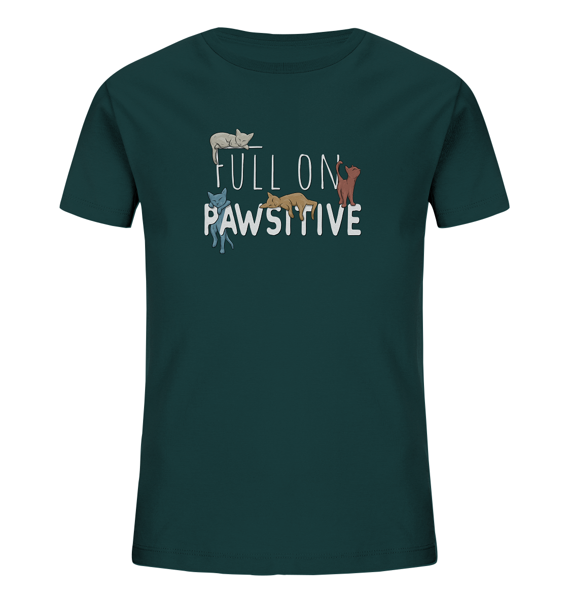 Full On Pawsitive! Gechillte Katzen - Kids Organic Shirt