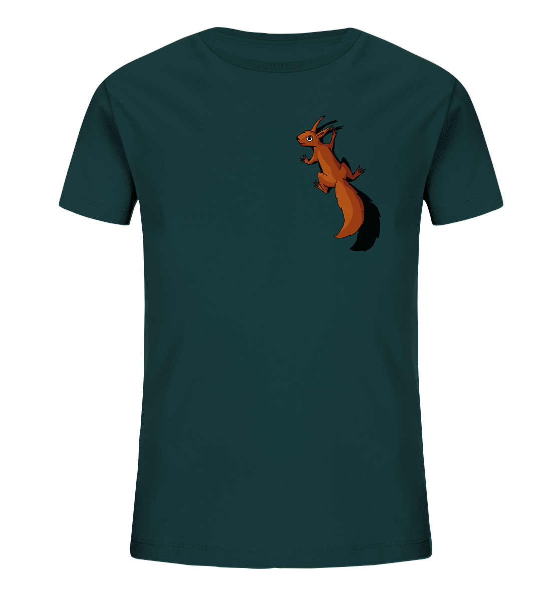 Süßes Eichhörnchen klettert - Kids Organic Shirt
