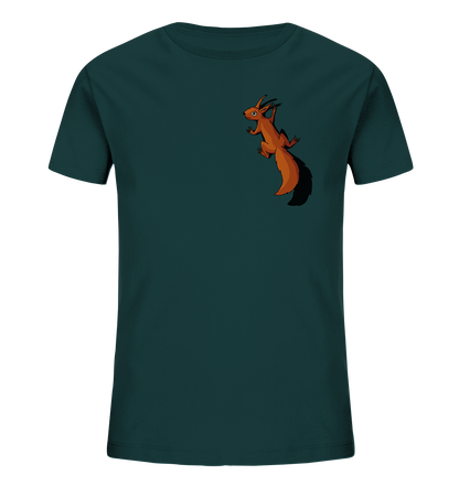 Süßes Eichhörnchen klettert - Kids Organic Shirt