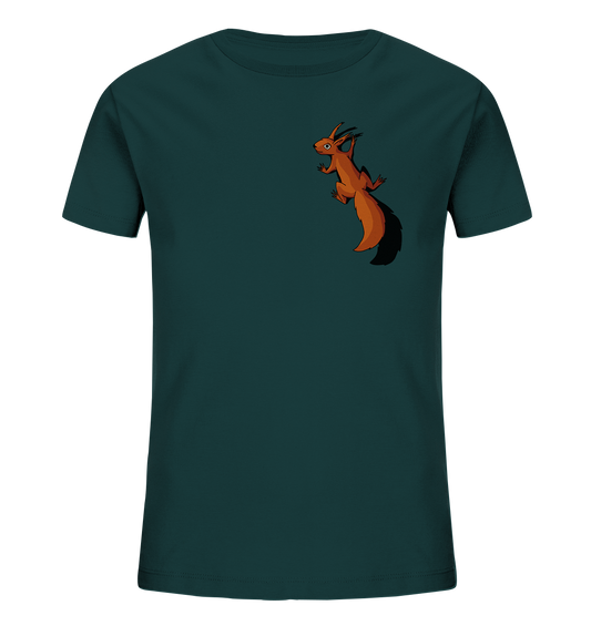 Süßes Eichhörnchen klettert - Kids Organic Shirt