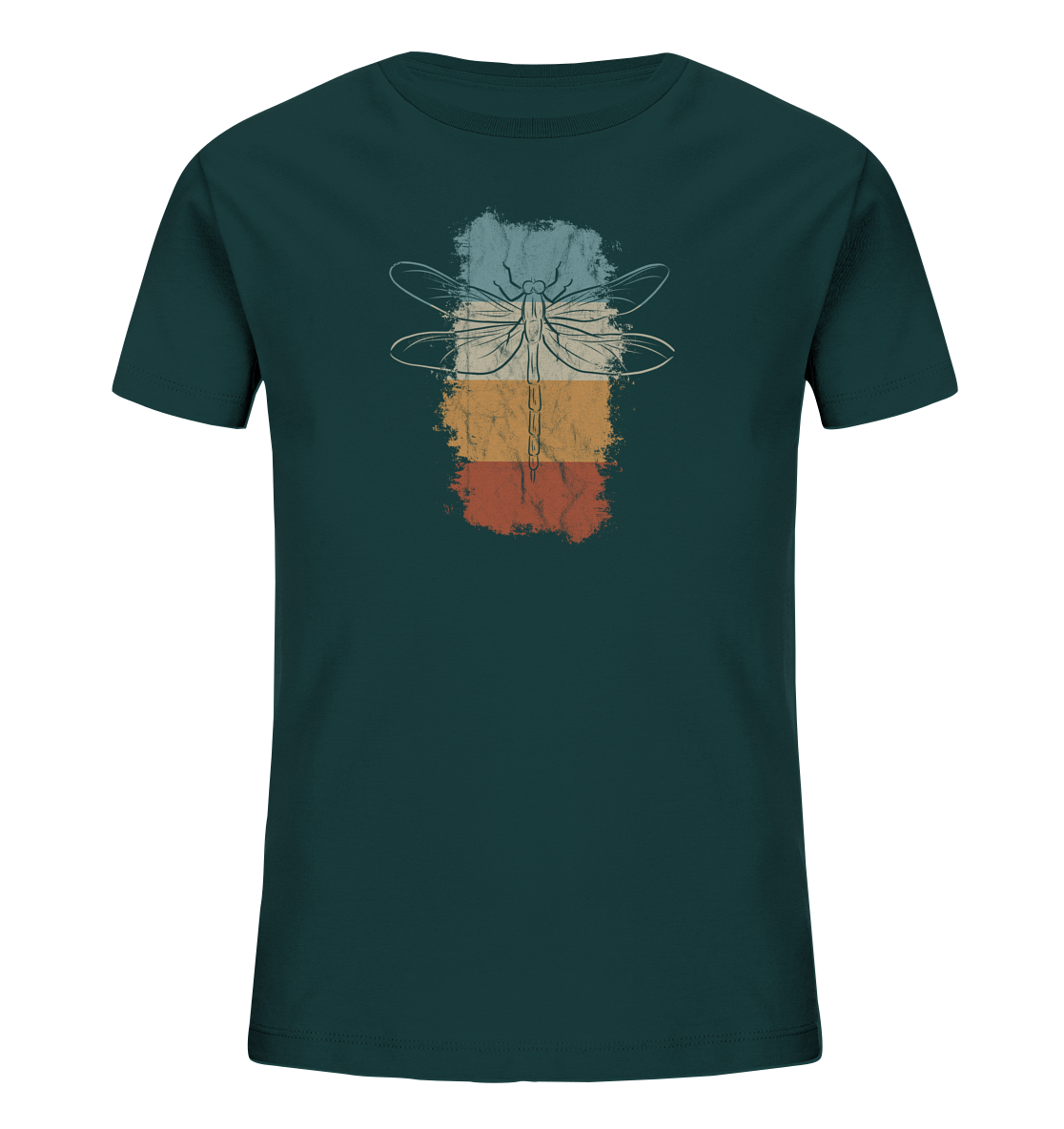 Retro Kunst Libelle | Vintage Dragonfly - Kids Organic Shirt