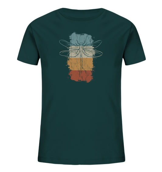 Retro Kunst Libelle | Vintage Dragonfly - Kids Organic Shirt