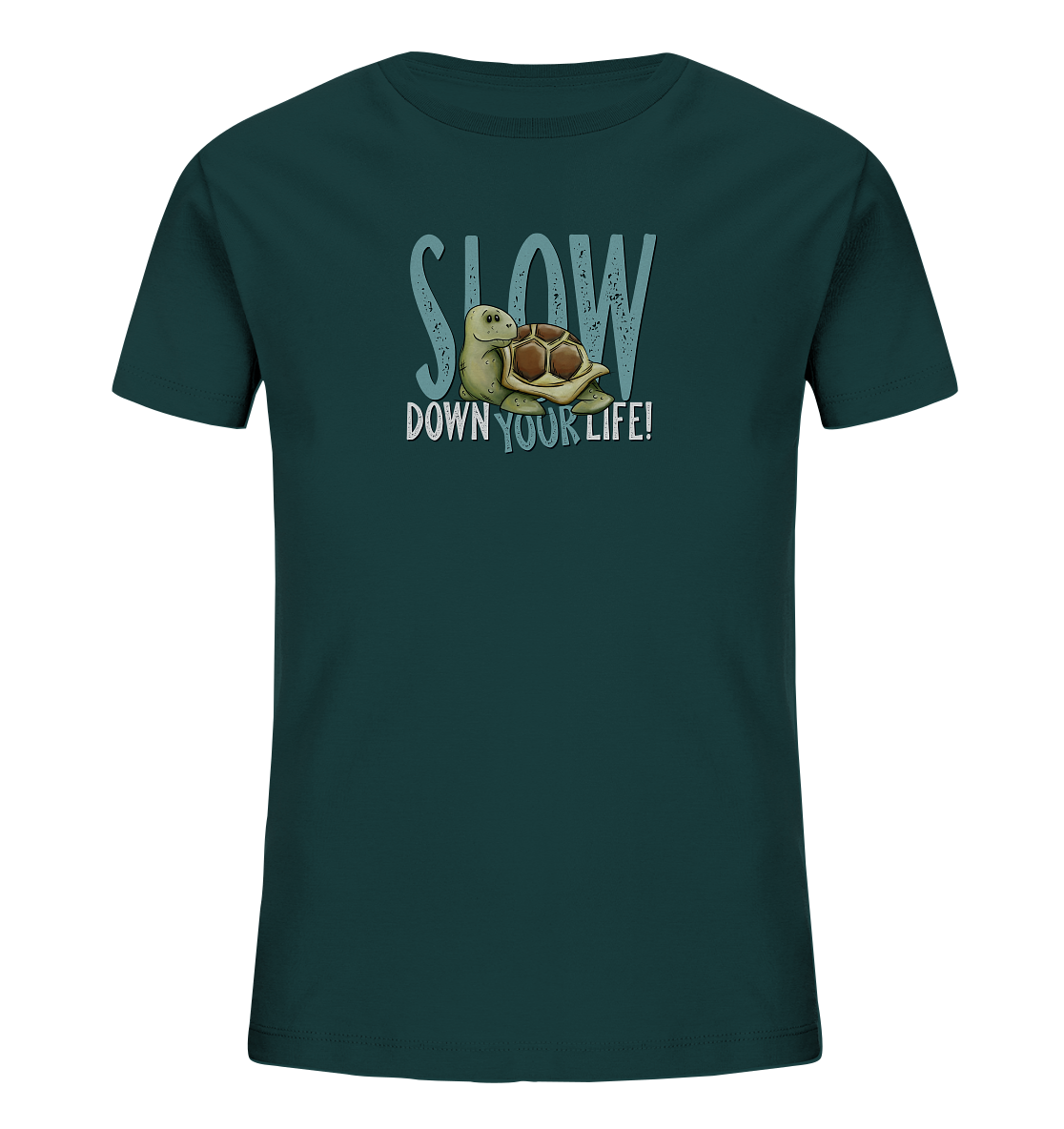 Slow Down Your Life Schildkröte - Kids Organic Shirt