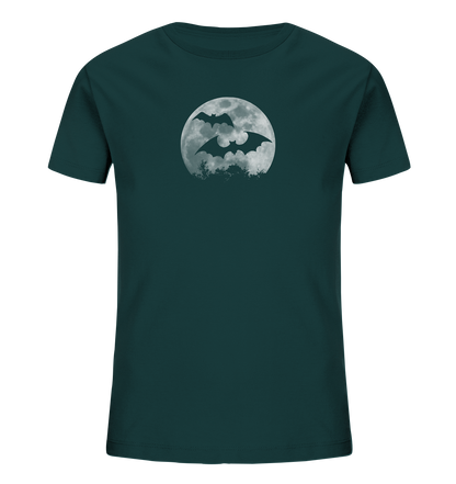 Fledermaus Silhouetten bei Vollmond - Kids Organic Shirt