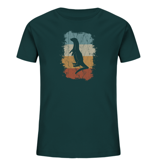 Retro Otter Fischotter Silhouette - Kids Organic Shirt