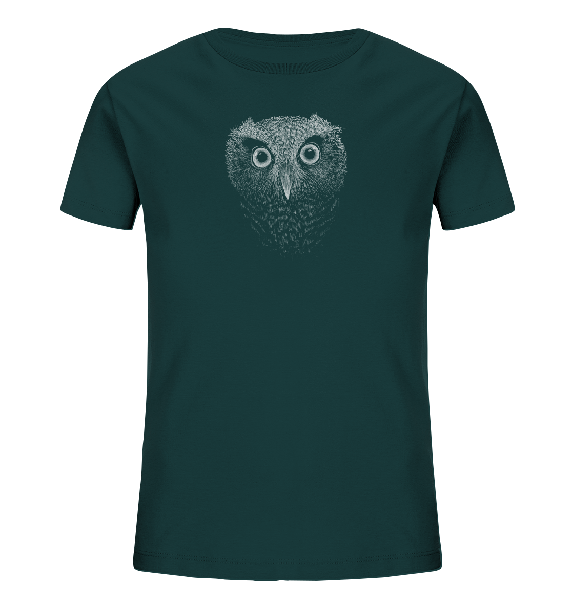 Eule Kritzelkunst Illustration - Kids Organic Shirt
