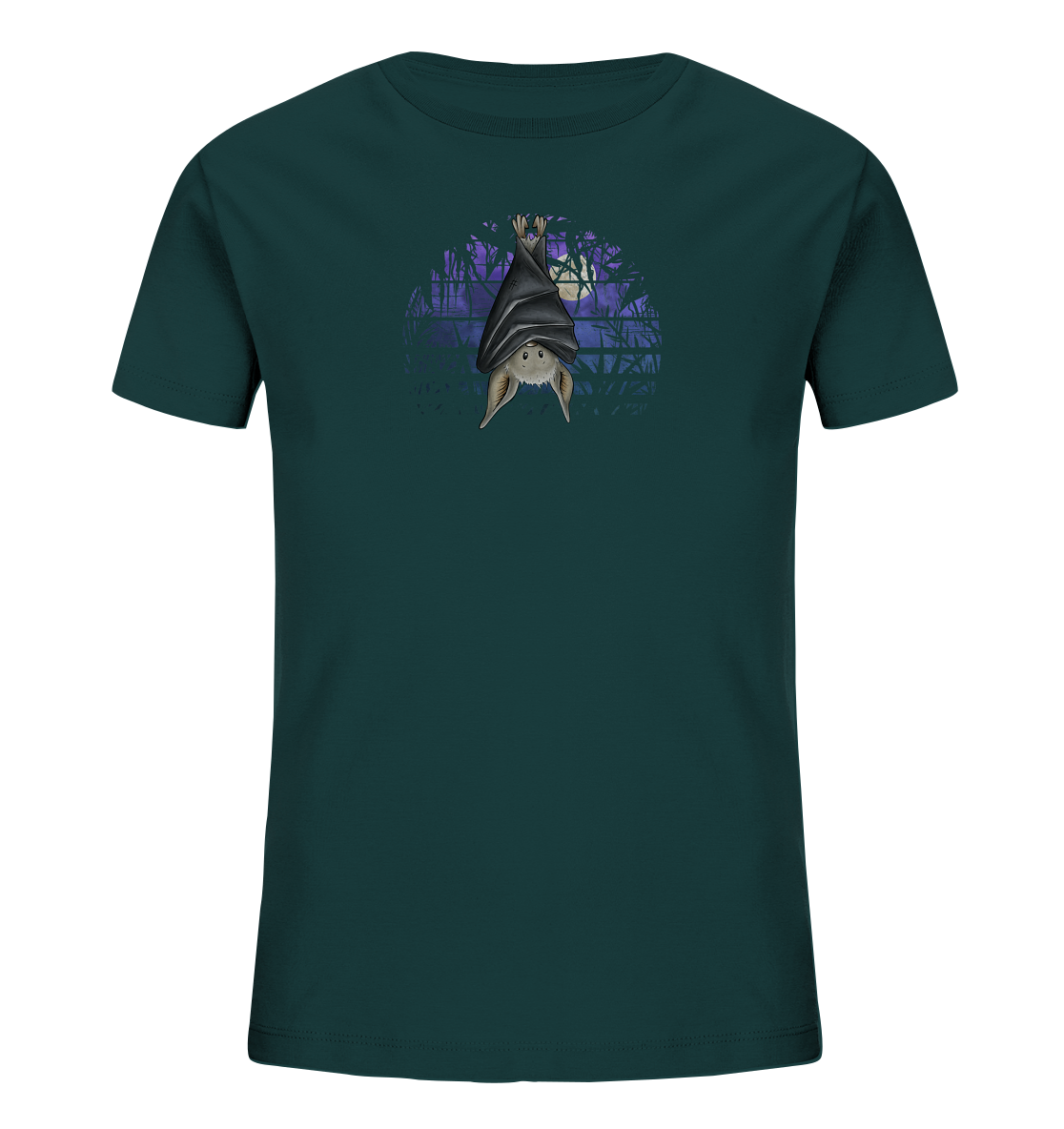 Fledermaus in blauer Nacht - Kids Organic Shirt