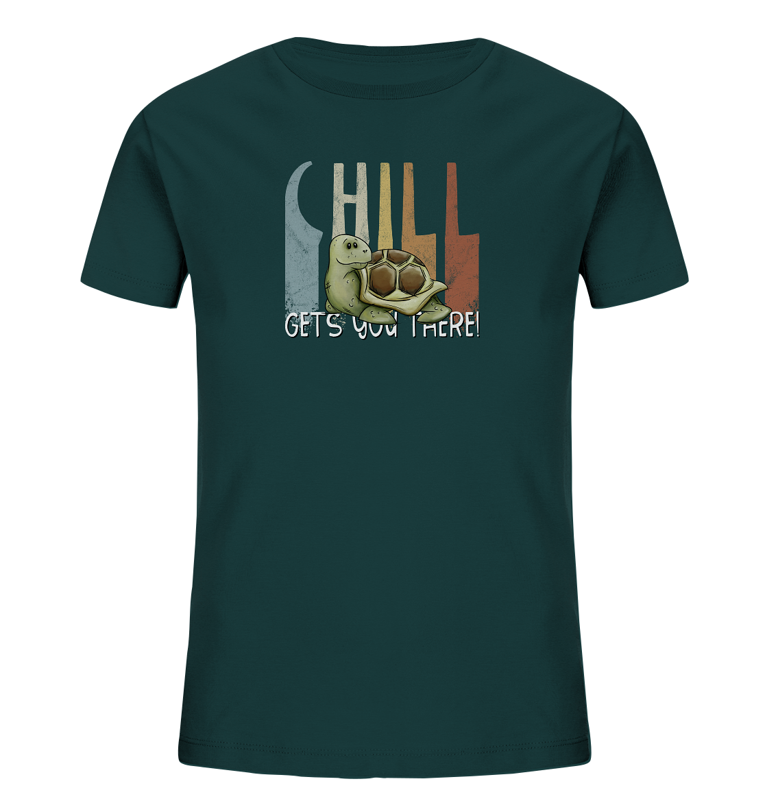 Gechillt gemütliche Schildkröte - Kids Organic Shirt